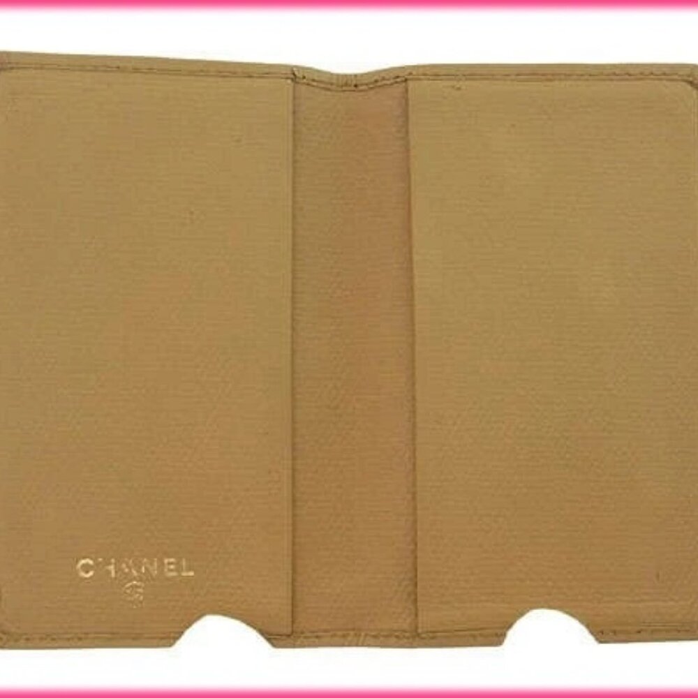 CHANEL Card Case Beige x Gold Women Authentic secondhand - Picture 3 of 4